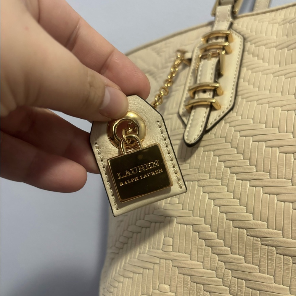 Vintage Y2K Cream and gold Ralph Lauren bag - Picture 2 of 9
